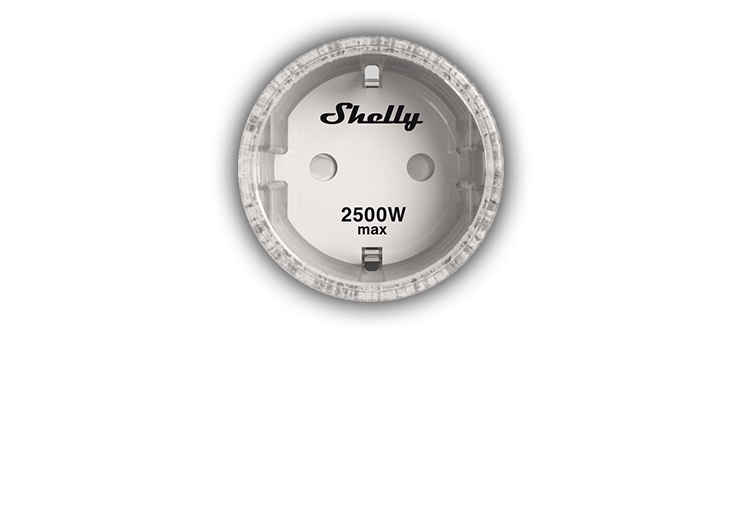 Shelly Plug S, Steckdosenschalter, Steckdose mit Messfunktion, 12A, 2500W, WLAN Schalter, Alexa und Google Home