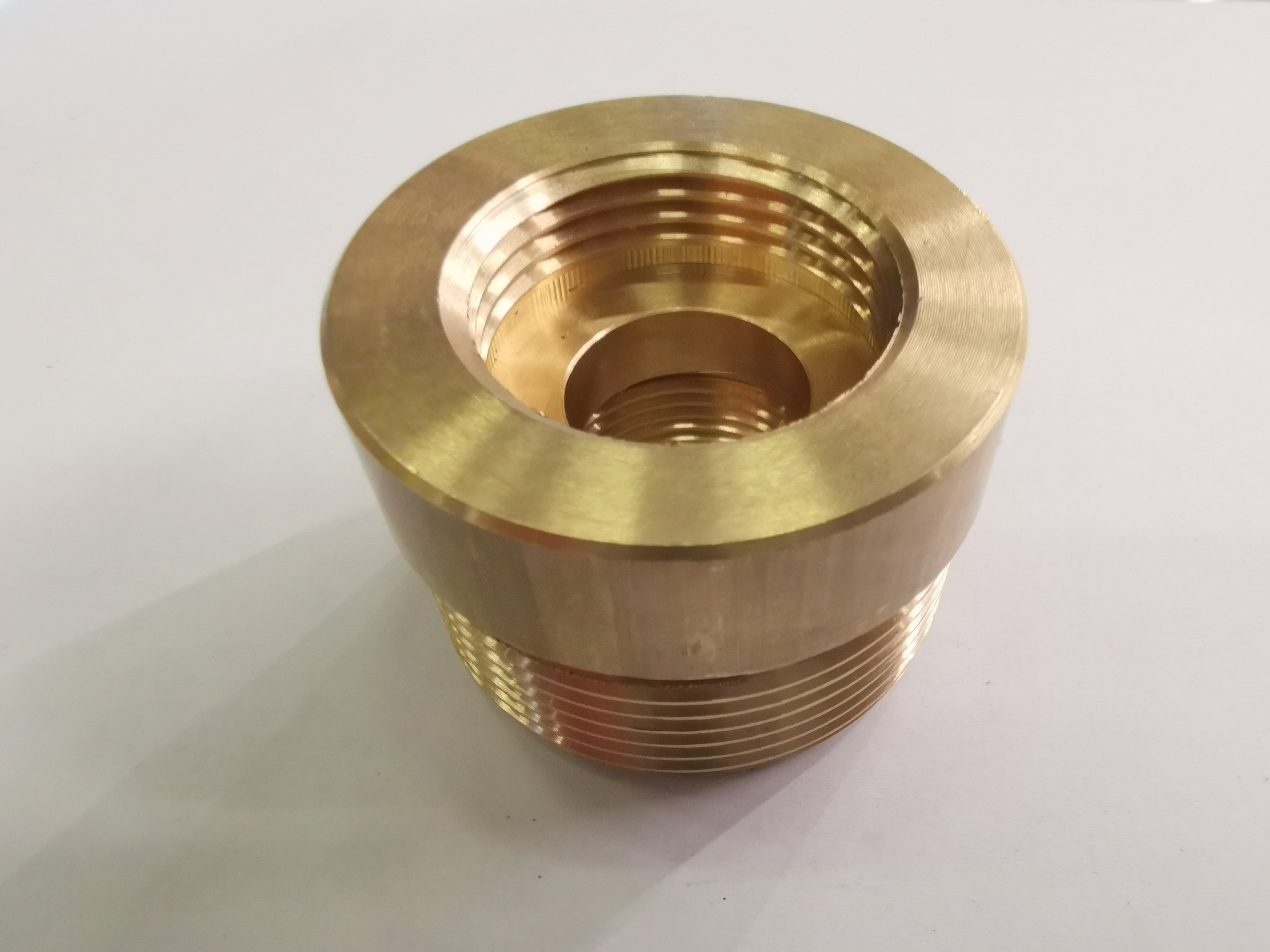 Messing Pumpenadapter von 130 mm Baulänge 1" AG auf 180 mm Baulänge 1 1/2" AG