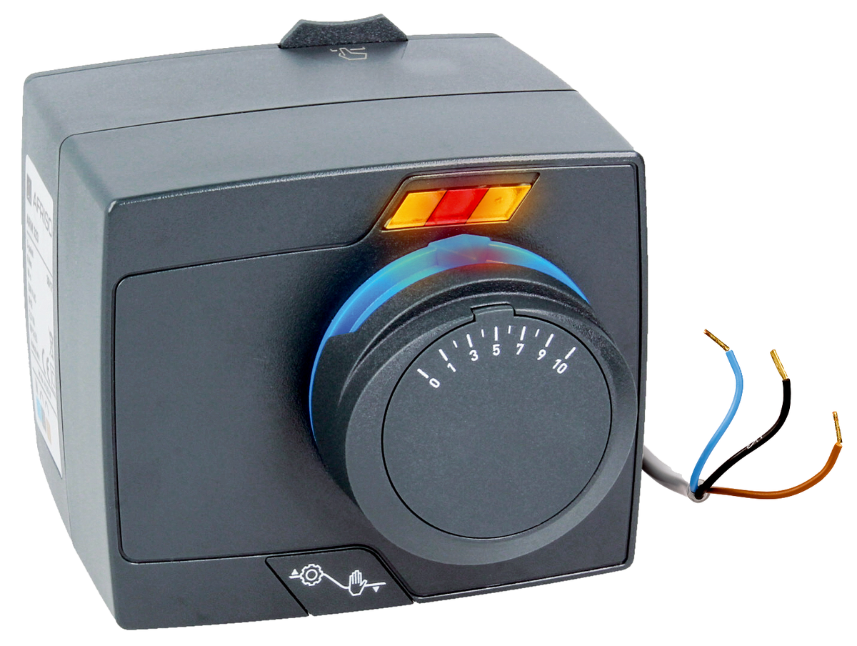 Afriso Stellmotor ARM 323 ProClick, 3-Punkt, digital, 230 V AC, Drehwinkel: 0/90°, 6 Nm, Laufzeit 60 sek.