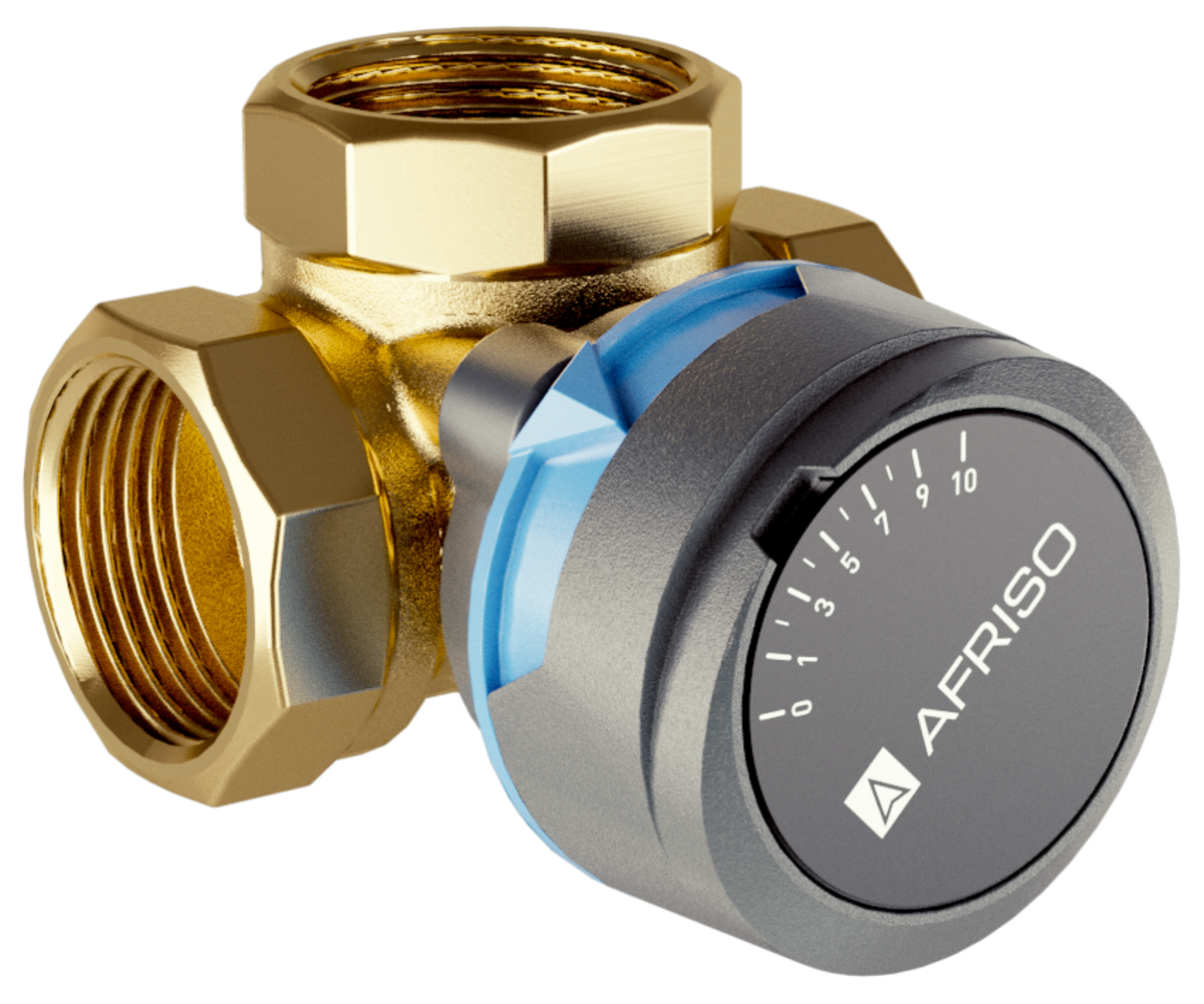 Afriso 3-Wege-Mischventil / Motormischer ARV 384 ProClick, DN 25 mit 3 x 1" IG, 12 m³ / h, ohne Stellmotor