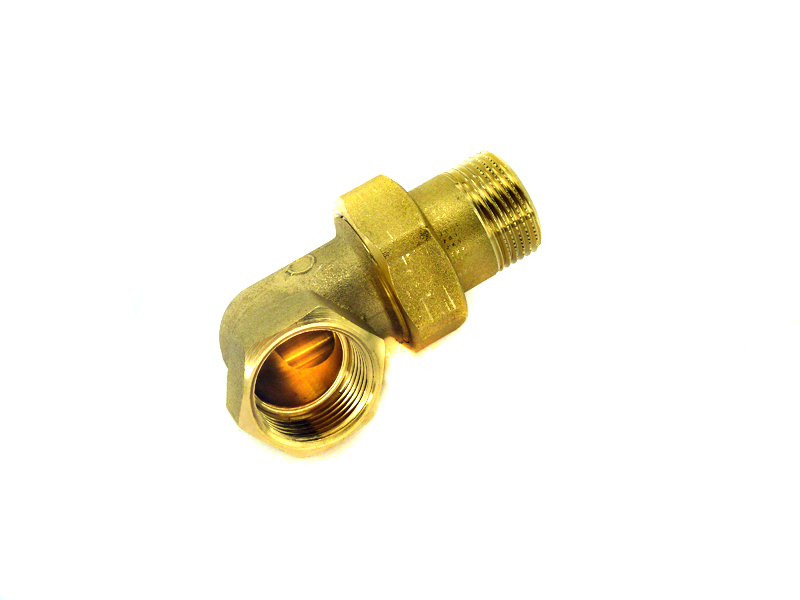 Messing Winkel-Verschraubung 3/4" IG x 3/4" AG, konisch dichtend mit O-Ring