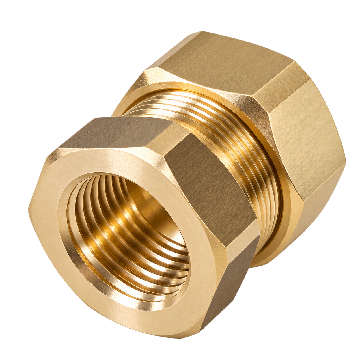 Schnellverschraubung für Edelstahlwellrohr metallisch dichtend DN 12 x 1/2" IG