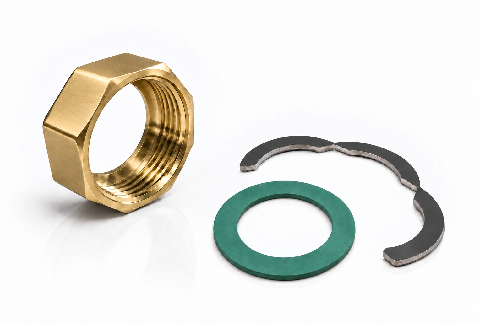 Wellrohrverschraubungs-Set DN 25 ( 1 1/4" ), Messing