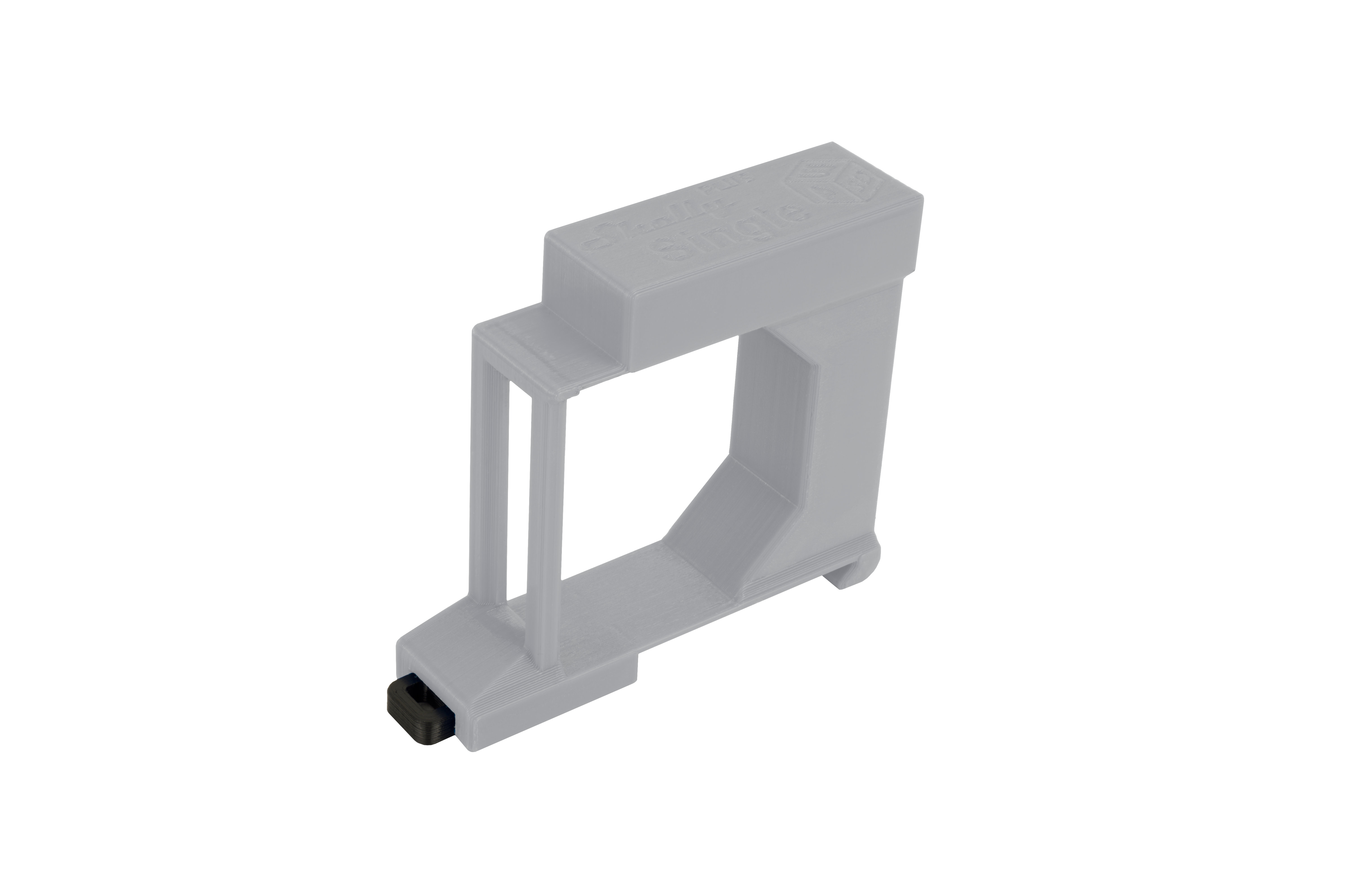 Hutschienenhalter / Adapter Single für Shelly Plus Serie, für DIN Schiene 35mm, Farbe: Grau