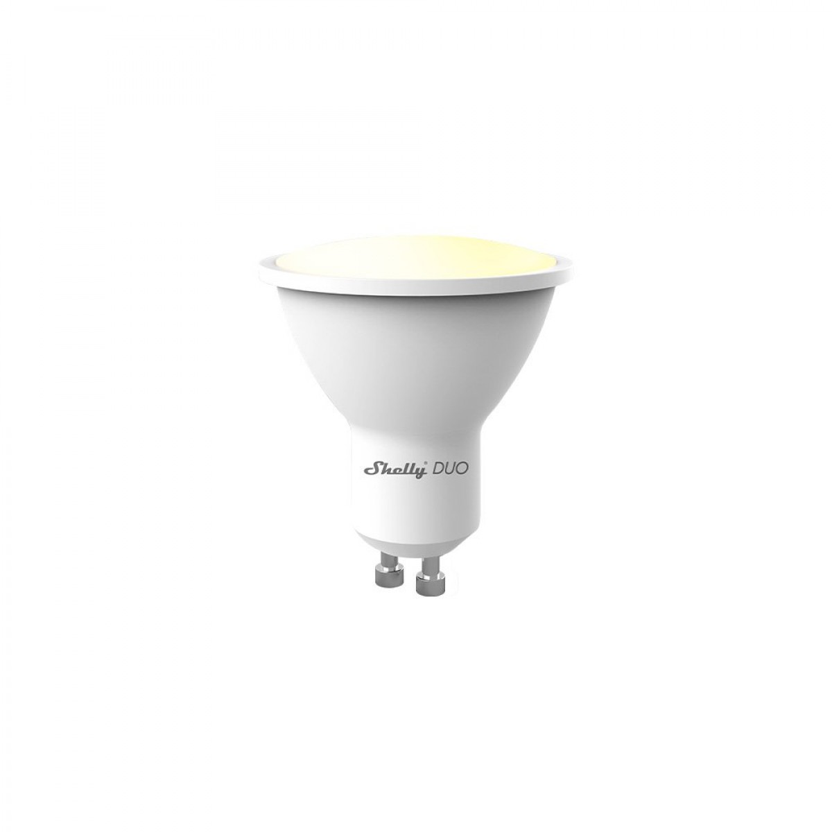 Shelly Duo WLAN LED Lampe, warmweiß + kaltweis, dimmbar, GU10 Sockel, 4,8 Watt, 2.700 K - 6.500 K