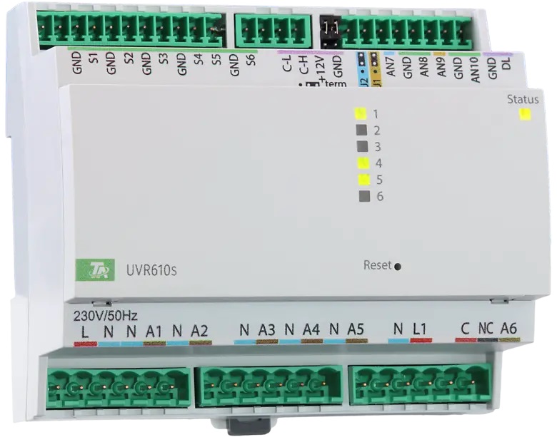 Technische Alternative frei programmierbarer Universalregler UVR 610 S ohne Display für den Schaltschrank