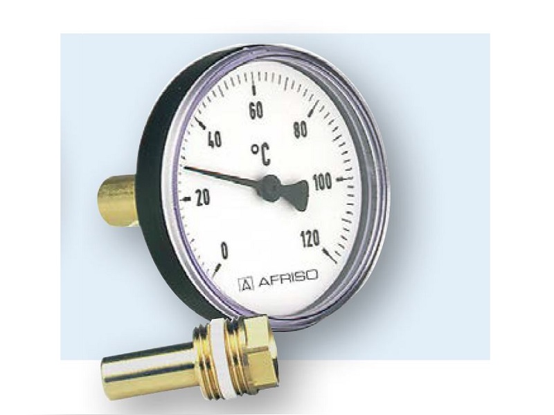 Afriso Bimetall Thermometer 1/2", 0 - 60 °C, Ø 63 mm