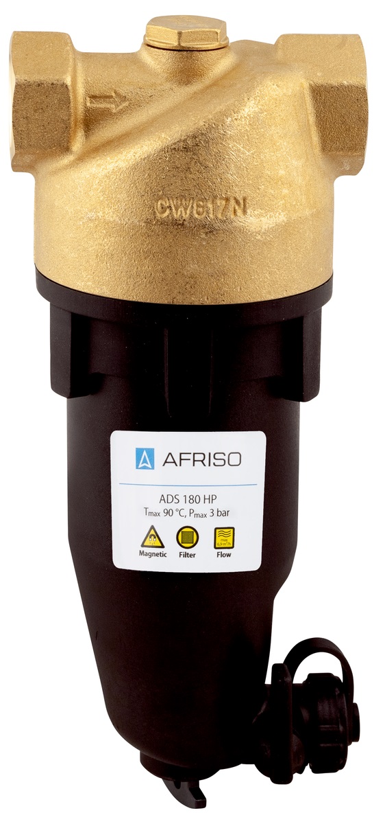 Afriso Magnetschlammabscheider ADS 180 HP, 1" IG x 1" IG, Kvs 17,1 m³/h