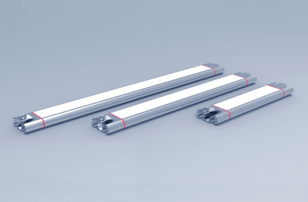 16 Watt LED Maschinenleuchte 24V DC, Länge 430 mm, tageslichtweiß 6.000 K, Abstrahlwinkel 120°, Mattglas, IP67, Kabellänge 10 m