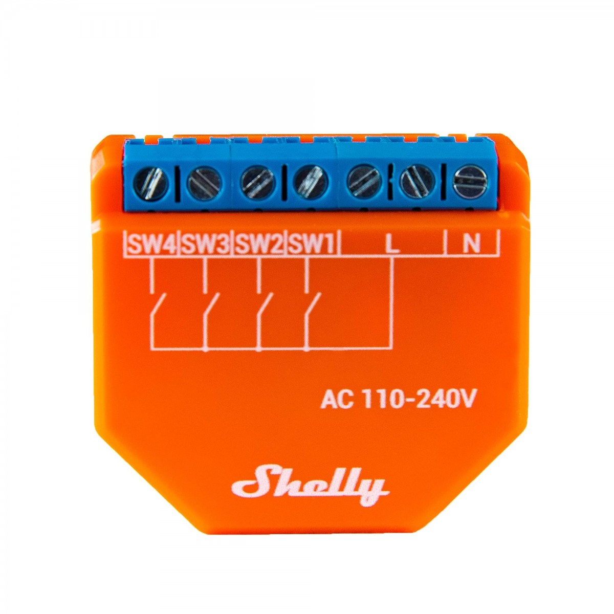 Shelly Plus I4, WLAN Eingangsmodul / Tasterschnittstelle mit 4 Eingängen, AC: 110 - 230V