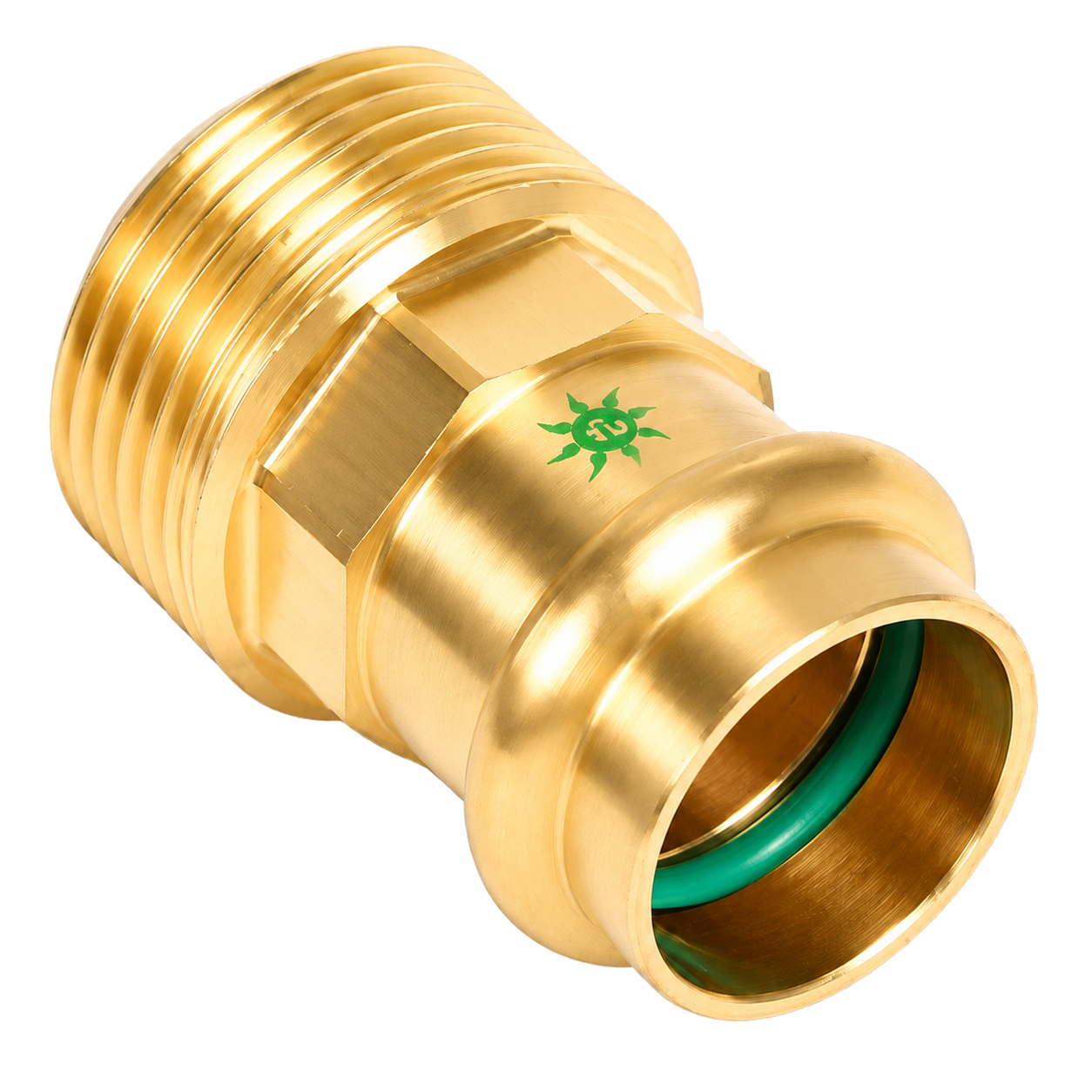 Solar - Pressfitting für Kupferrohre - Übergang mit AG gerade, 28 mm x 3/4'' AG, V - Kontur, bis 160°