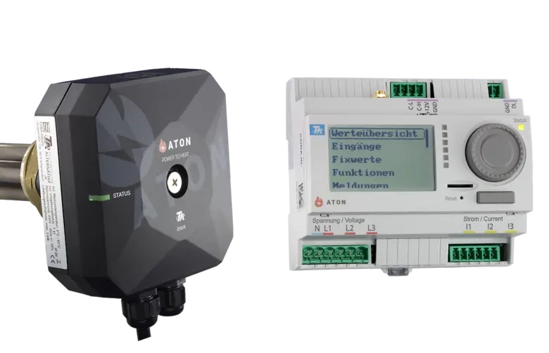 TA-ATON Plus, Power to Heat, stufenlos regelbarer Heizstab bis 3000 W, Set zur Nutzung überschüssiger PV Leistung