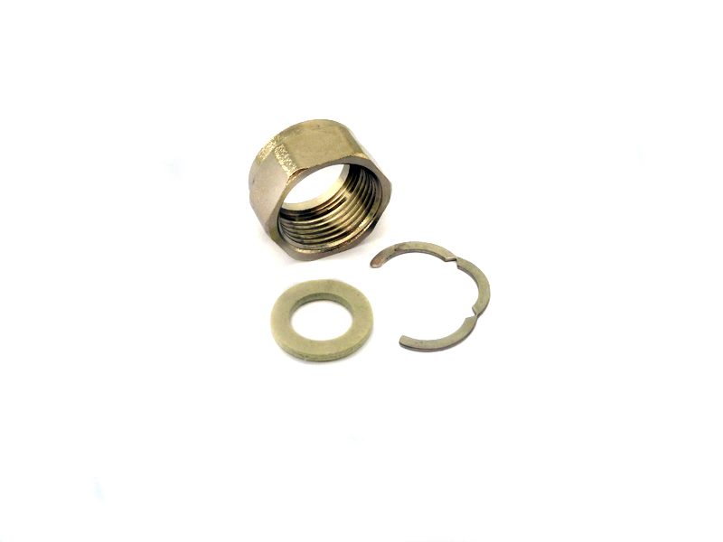 Wellrohrverschraubungs-Set DN 25 ( 1 1/4" ), Messing vernickelt