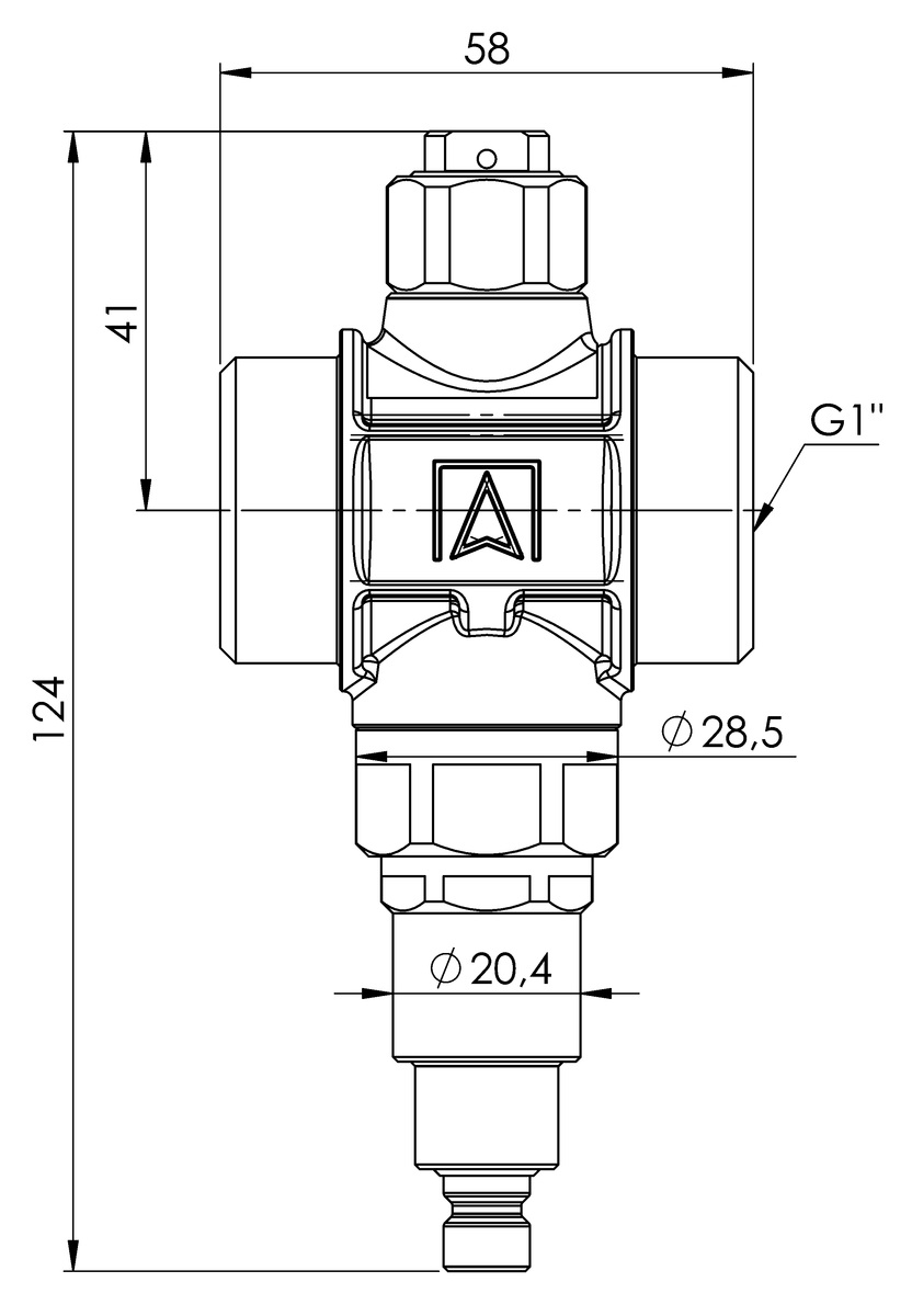 Afriso Frostschutzventil AAV 100 für Wärmepumpen, 1" AG x 1" AG, Kvs 55 m³/h